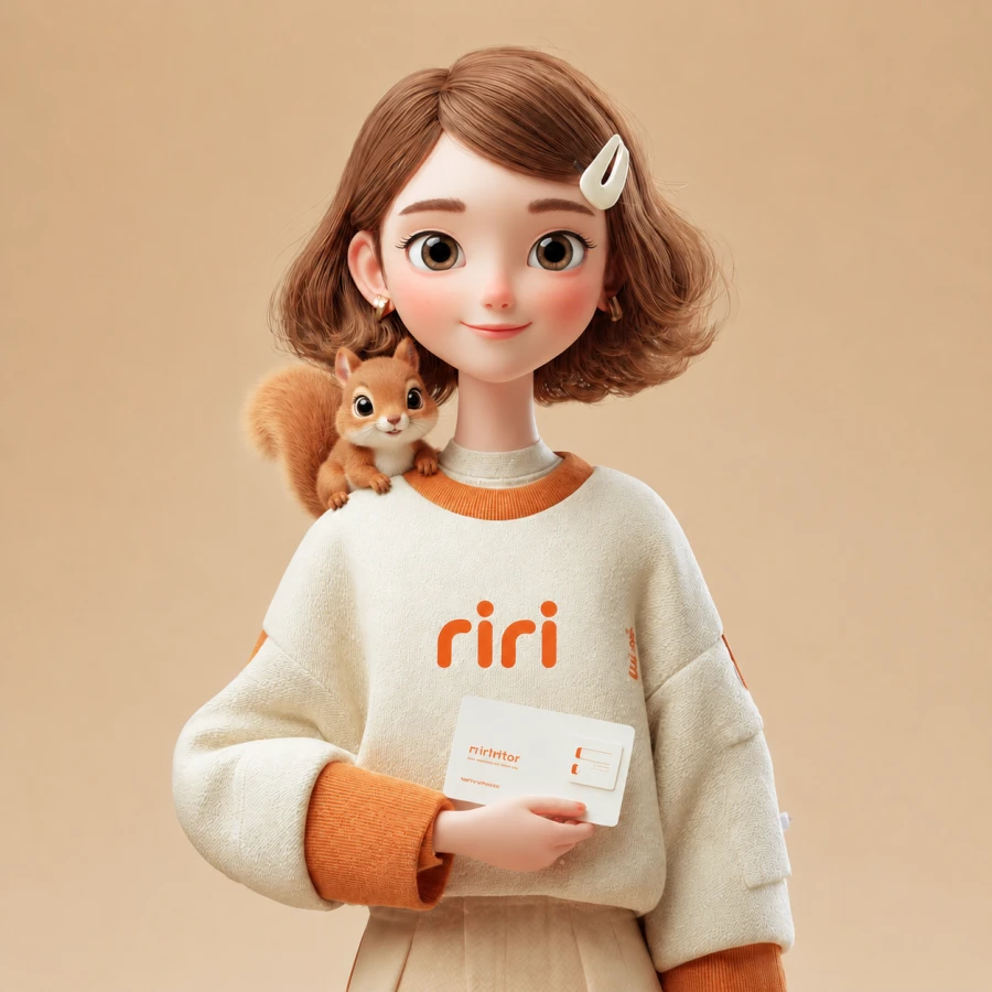 riri（経理担当）と相棒のリス